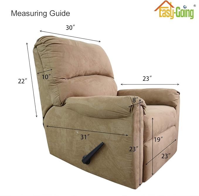 Easy-Going Recliner Chair Slipcover Reversible Sofa Cover Water Resistant Couch Cover Furniture Protector with Elastic Straps for Pets Dog (Recliner 22 inch, White/White)