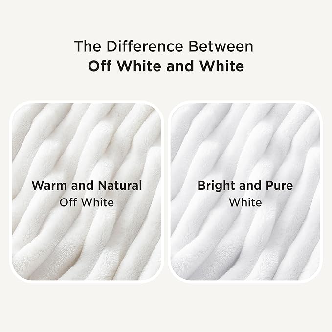 Bedsure GentleSoft King Throw Blanket for Couch - Cozy Soft Blankets for Women, Cute Small Fleece Throws for Girls, Bright White, 108x90 Inches