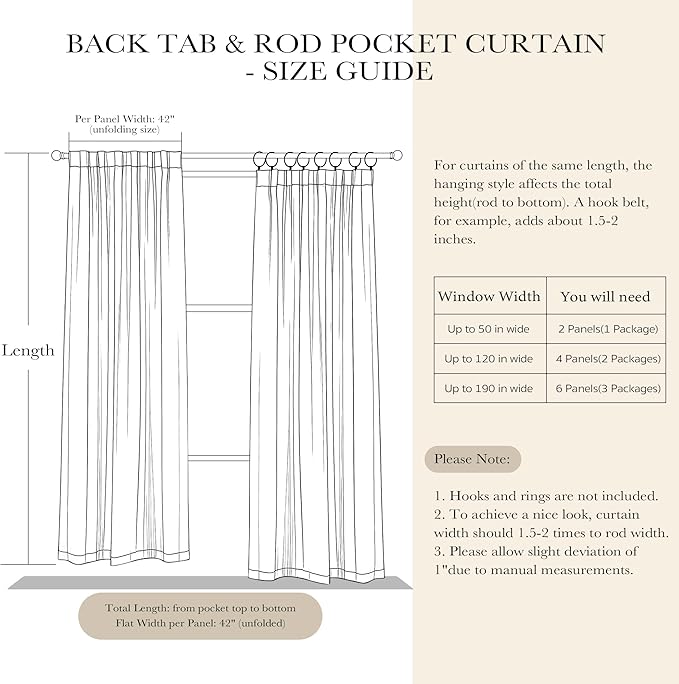 PONY DANCE Black Kitchen Blackout Curtains Over Sink, Short Half Curtains for Bathroom Basement Small Window Decor, Thermal Insulated Light Blocking Bedroom Draperies, W 42 x L 45 inches, 2 Panels Set