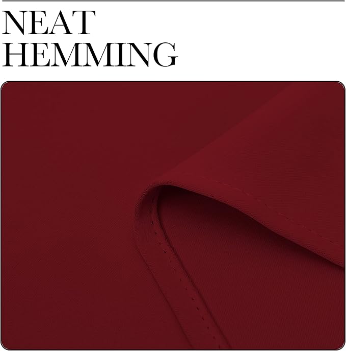 NICETOWN 50inch Curtains for Small Windows, Thermal Insulated Privacy Short Drapes for Kitchen Bathroom (Set of 2, Burgundy Red, 29" Wide)