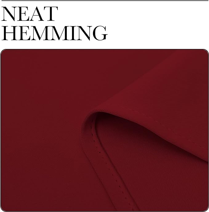 NICETOWN Christmas Burgundy Blackout Curtains Grommet - Home Decorations Thermal Insulated Solid Grommet Top Blackout Living Room Panels/Drapes for Gift (1 Pair, 55 x 86 inches, Red)