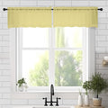 Chyhomenyc Mustard Yellow Sheer Valances for Windows - Light Filtering Small Kitchen Curtains, Short Top Window Treatment Decor for Living Room Bathroom Basement, 42Wx18L inches, 2 Pack