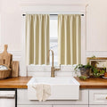 RYB HOME 100% Blackout Basement Curtains 36 inches Long, Heat & UV Blocking Total Room Darkening Noise Reducing Curtains for Bathroom RV Campers, Biscotti Beige, 2 Panels Set