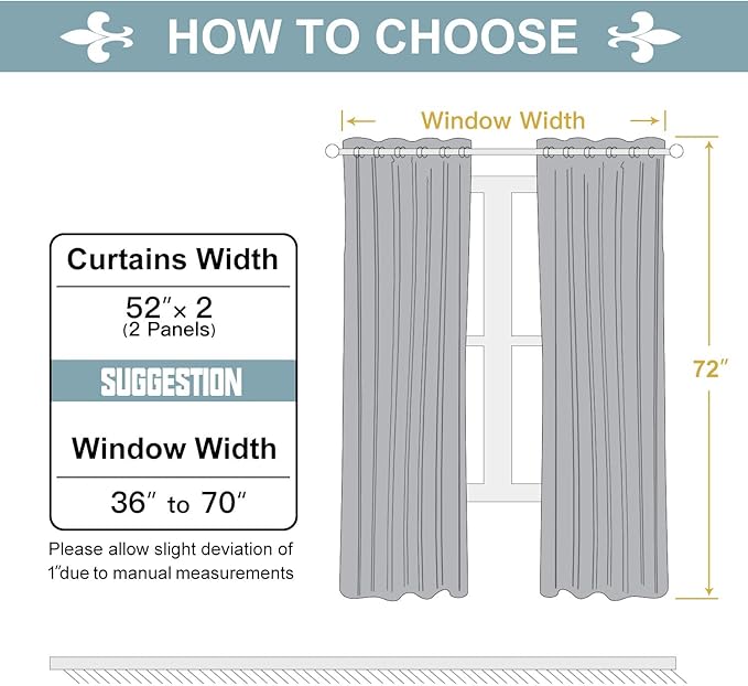 ChrisDowa Grommet Room Darkening Curtains for Bedroom and Living Room - 2 Panels Set Thermal Insulated Blackout Curtains (Beige, 52W x 72L)