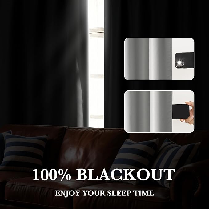 RYB HOME 100% Blackout Short Curtains for Small Window, Thermal Insulated Total Room Darkening Noise Reducing Curtains for Basement Bathroom RV Cars, 29 inches Wide by 24 inches Long, Sliver Grey