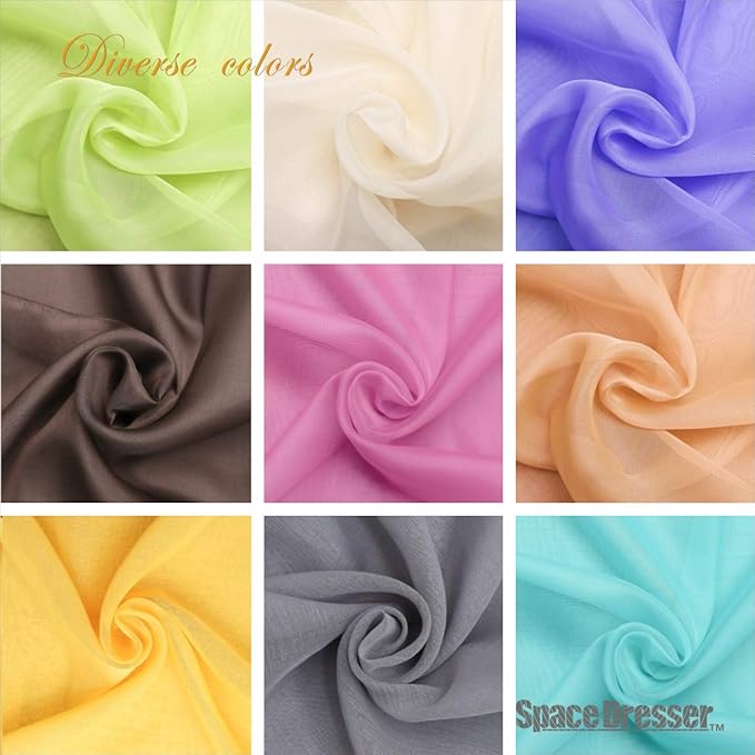 SpaceDresser Basic Rod Pocket Sheer Voile Window Curtain Panels White 1 Pair 2 Panels 38 Width 72 Inch Long for Kitchen Bedroom Children Living Room Yard(Grey,38 W x 72 L)