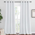NICETOWN Bedroom Blackout Curtains Panels, 1 Pair, 55 inches by 94 Inch, Greyish White, Triple Weave Energy Saving Thermal Insulated Solid Grommet Blackout Draperies for Patio