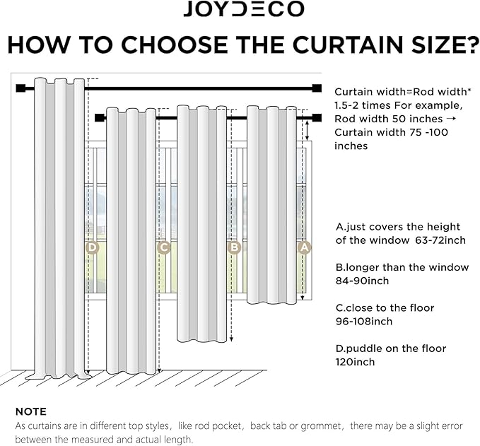 Joydeco Blackout Curtains for Bedroom - 100% Light Blocking 2 Panels Light Grey Drapes 42" W x 63" L, Thermal Insulated Room Darkening Curtains, Linen Textured for Living Room, Rod Pocket & Back Tabs