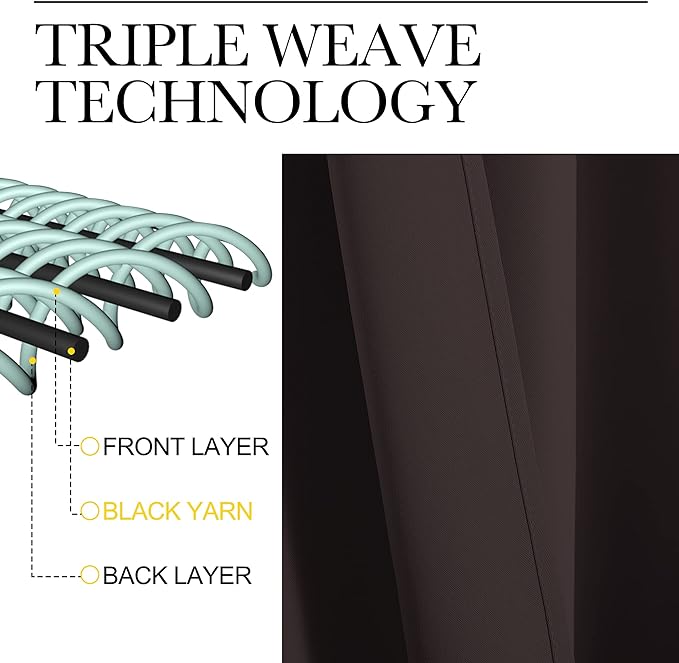 NICETOWN RV Blackout Curtains for Camper Windows, Toffee Brown, 34" x 30", Set of 2, Kitchen Curtains, Short Blackout Drapes, Thermal Insulated Rod Pocket Window Treatment Draperies for Nursery
