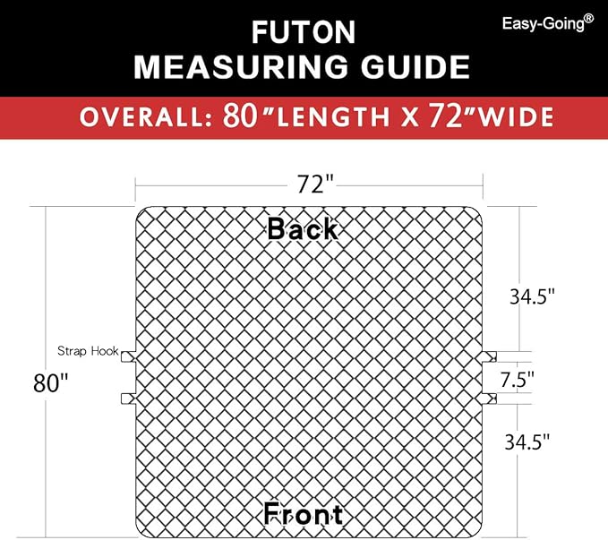Easy-Going Futon Sofa Slipcover Reversible Sofa Cover Armless Cover Furniture Protector Couch Cover Water Resistant Pets, Kids, Children, Dog, Cat PeacockBlue/Beige