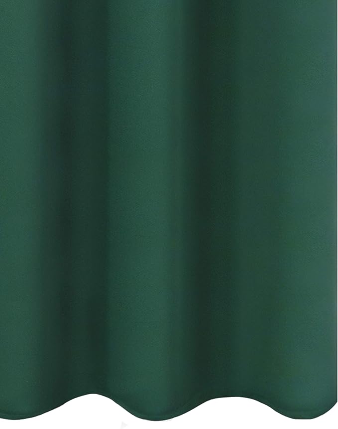 LEMOMO Dark Green Bedroom Blackout Curtains/38 x 63 Inch Long/Set of 2 Curtain Panels/Thermal Insulated Room Darkening Curtains for Bedroom