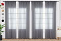SpaceDresser Grey Sheer Curtains 4 Panels Rod Pocket Semi-Sheer Curtain 72 Inches Long Light Filtering Voile Window Drapes for Bedroom Living Room Kitchen, Each 52W x 72L
