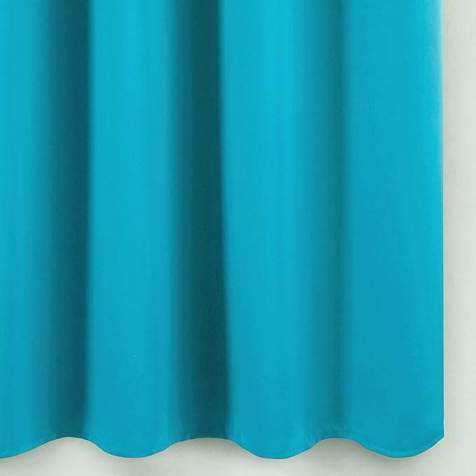 LEMOMO Teal Thermal Blackout Curtains/52 x 54 Inch/Set of 2 Panels Room Darkening Curtains for Bedroom
