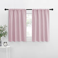 NICETOWN RV Blackout Curtains for Camper Windows, Baby Pink, 29" Wide by 40" Long, 2 PCs, Short Blackout Curtains & Drapes, Thermal Insulated Blackout Curtain Panels for Kids Room, Play Room