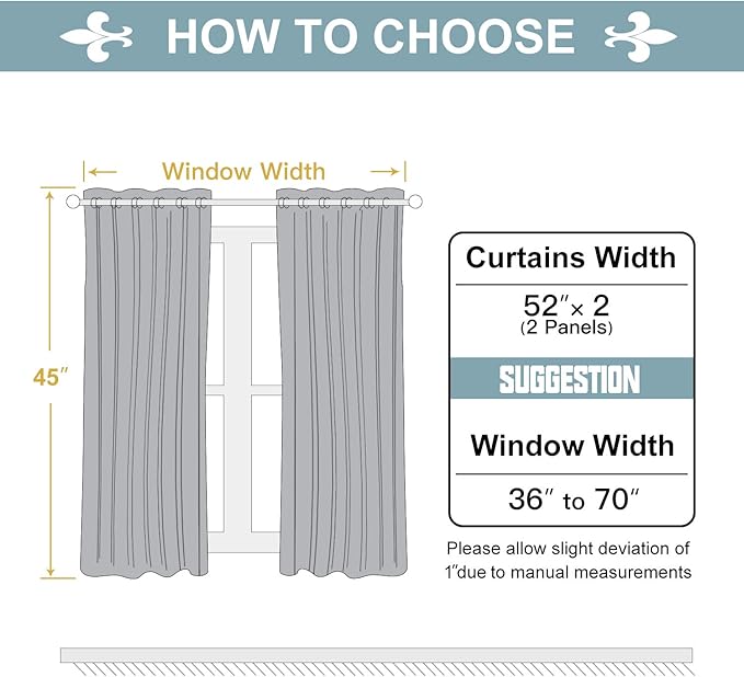 ChrisDowa Grommet Blackout Curtains for Bedroom and Living Room - 2 Panels Set Thermal Insulated Room Darkening Curtains (Royal Purple, 52W x 45L)