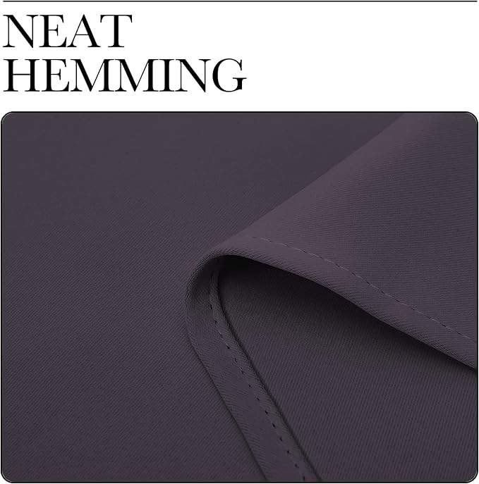 NICETOWN Blackout Curtain Panels for Bedroom, 2 Panels, W70 x L95-inch, Greyish Purple, Thermal Insulated Grommet Top Blackout Draperies and Drapes for Basement