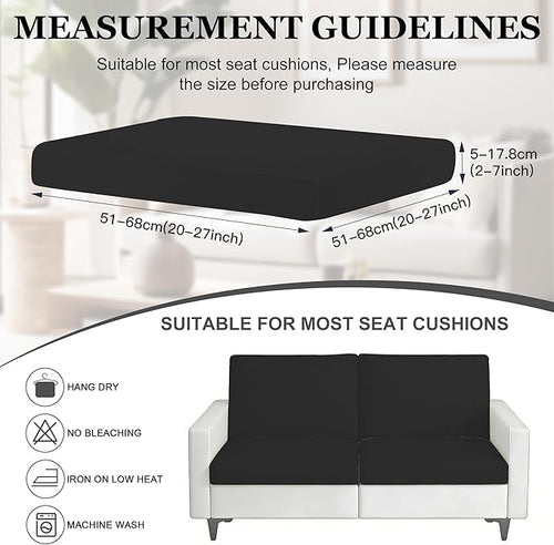 4Pcs Patio Stretch Cushion Covers,Outdoor Sofa Replacement Cover Slipcovers for Patio Furniture Cushion Covers, Washable Reusable Furniture Protector