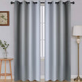 SimpleHome Ombre Room Darkening Curtains for Living Room, Light Blocking Gradient Grey to Greyish White Thermal Insulated Grommet Window Curtains/Drapes for Bedroom, 2 Panels, 52x84 inches Length