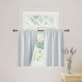 RYB HOME White 100% Blackout Curtains, Short Thermal Insulated Heat & UV Blocking Total Room Darkening Privacy Drapes for Small Window, Width 29 by Length 45, White, 2 Panels