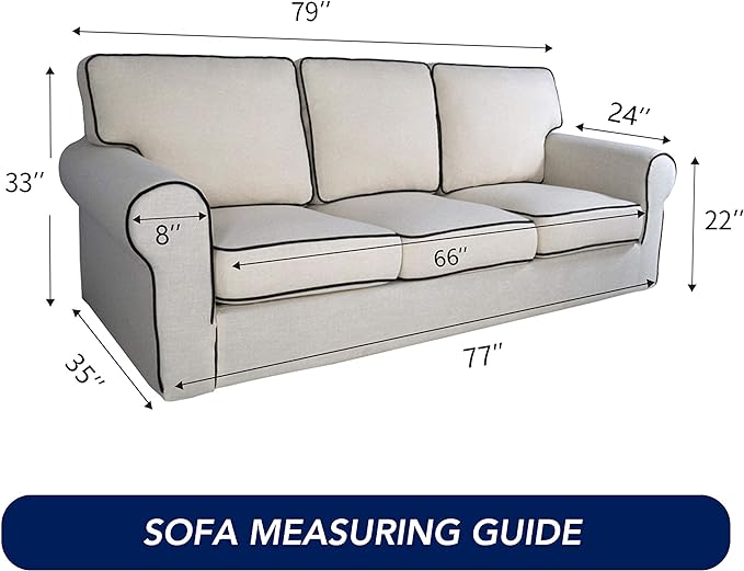 PureFit Super Stretch Sofa Slipcover – Spandex Non Slip Soft Couch Sofa Cover, Washable Furniture Protector with Non Skid Foam and Elastic Bottom for Kids, Pets （Sofa, Black）