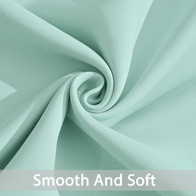 Yakamok Blackout Curtains Room Darkening Thermal Insulated Window Panels,Solid Grommet Top Drapes for Bedroom/Living Room(52Wx90L, Aqua, 2 Panels)