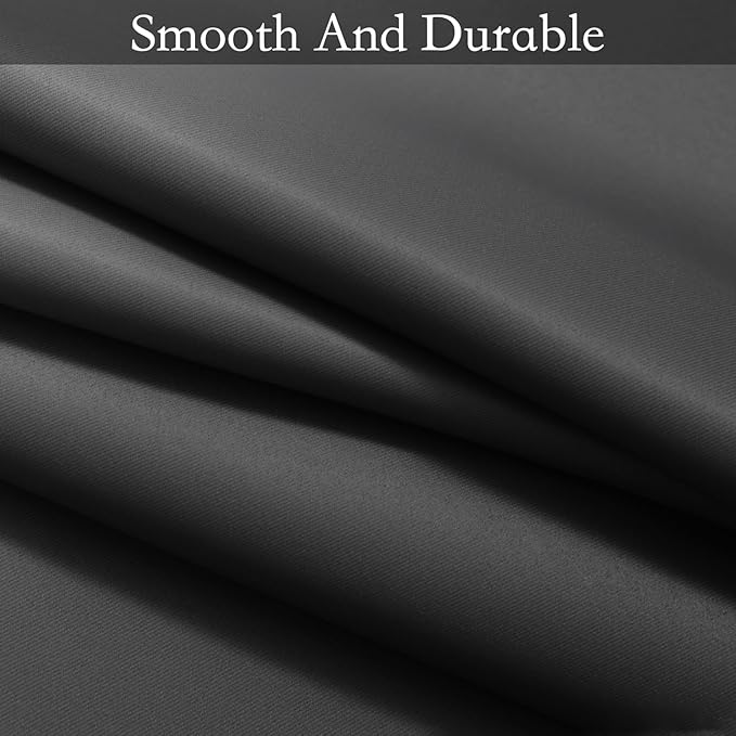 SimpleHome Ombre Room Darkening Curtains 84 inches Length for Bedroom,Grommet Gradient Light Blocking Black to White Gradient Window Curtain for Living Room,1 Panel, 52x84 inches