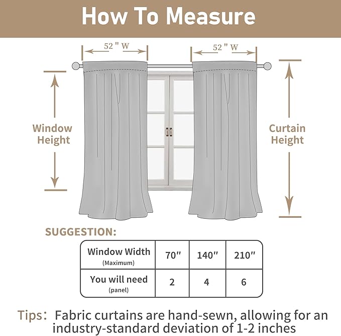 LAMIT Pink Linen Curtains 54 Inch Length 2 Panels, Light Filtering Panels Back Tab and Rod Pocket Neutral Drapes for Kids Room/Window/Bedroom, 52 x 54 Inch