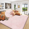 ORINOVA Shag Rug 6x9 Area Rugs for Living Room Pink Fuzzy Washable Faux Rabbit Furry Fur Rugs Bedroom Nursery Rug