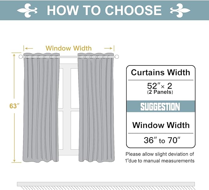 ChrisDowa Grommet Room Darkening Curtains for Bedroom and Living Room - 2 Panels Set Thermal Insulated Blackout Curtains (Cappuccino, 52W x 63L)