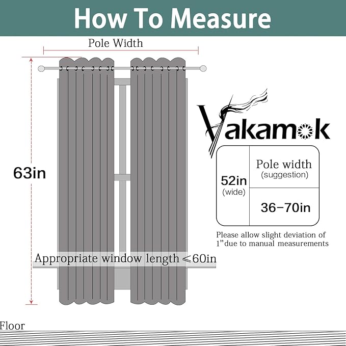 Yakamok 2 Thick Layers Completely Blackout Curtain Panels, Noise Reducing Drapes, Thermal Insulated Curtains with Black Liner for Bedroom(52Wx63L, Burgundy Red, 2 Panels)