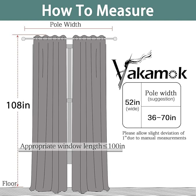 Yakamok Blackout Curtains Room Darkening Thermal Insulated with Grommet Window Curtain for Bedroom, 52x108 inch,Mustard Yellow, 2 Panels