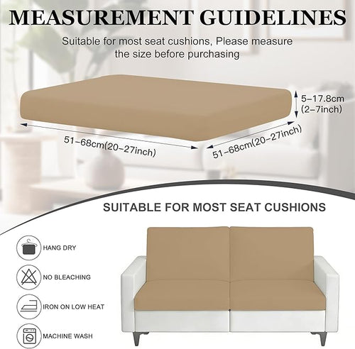 4Pcs Patio Stretch Cushion Covers,Outdoor Sofa Replacement Cover Slipcovers for Patio Furniture Cushion Covers, Washable Reusable Furniture Protector