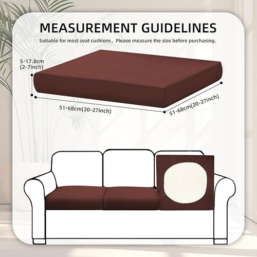 8Pcs Stretch Patio Cushion Covers,Outdoor Couch Covers Replacement,Outdoor Couch & Sofa Slipcovers,for Patio Furniture Cushion Covers,Washable Reusable Furniture Protector (Light Coffee,Cover Only)