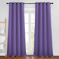 NICETOWN Lilac Purple Curtains 96 inches Long, Grommet Thermal Insulated Blackout Curtains Privacy Window Treatments for Boys Room/Living Room, W46 x L96, 2 Panels