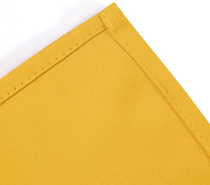 LEMOMO Blackout Curtains 52 x 120 Inch Long Yellow Curtains Set of 2 Panels Room Darkening Curtains for Bedroom and Living Room