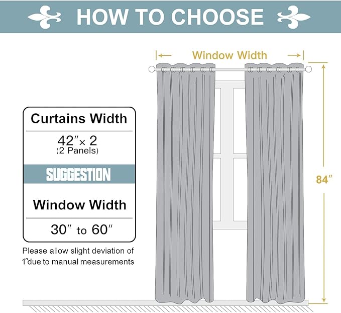 ChrisDowa Grommet Blackout Curtains for Bedroom and Living Room - 2 Panels Set Thermal Insulated Room Darkening Curtains (Brown, 42W x 84L)