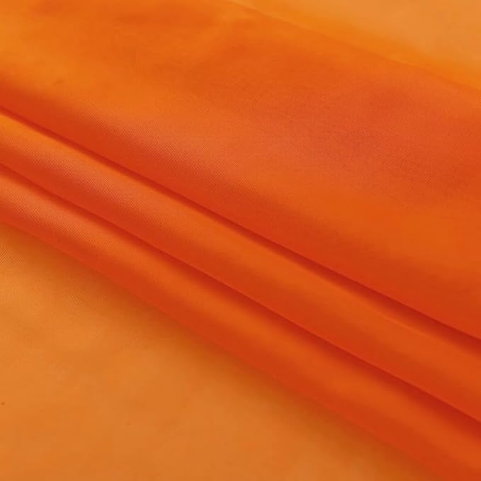 SpaceDresser Orange Sheer Curtains 4 Panels Rod Pocket Semi-Sheer Curtain 108 Inches Long Light Filtering Voile Window Drapes for Bedroom Living Room Kitchen, Each 52W x 108L