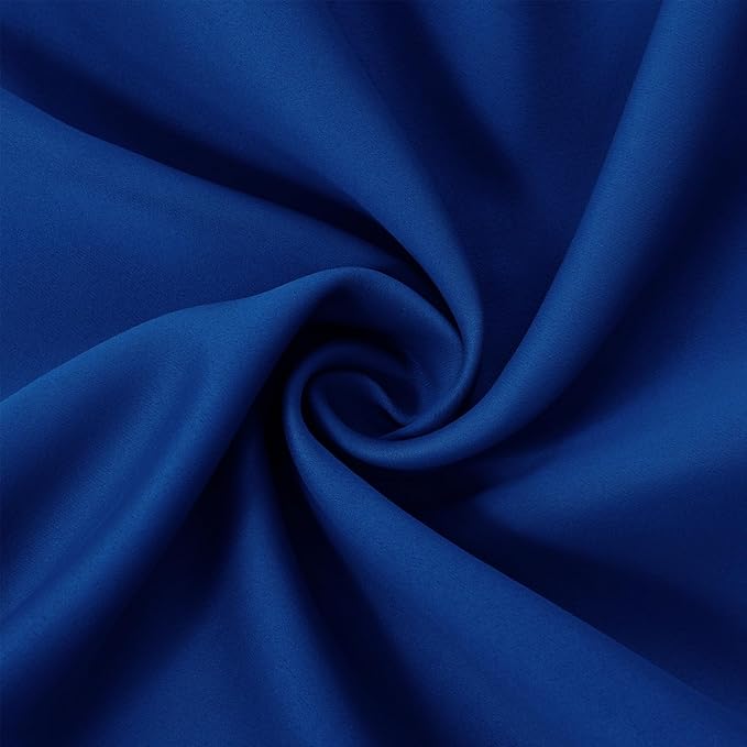LEMOMO Blackout Curtains 52 x 95 inch/Royal Blue Curtains Set of 2 Panels/Thermal Insulated Room Darkening Bedroom Curtains