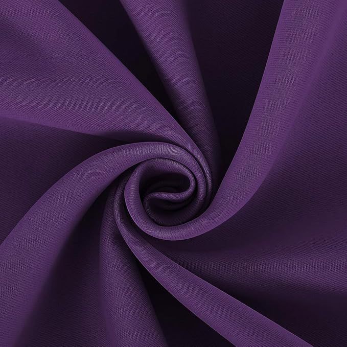 NICETOWN Blackout Curtain Panels for Bedroom, 2 Panels, W42 x L60 inches, Royal Purple, Thermal Insulated Grommet Top Blackout Draperies and Drapes