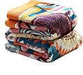 MSGKV Boho Throw Blanket for Bed 60"x80" 100% Cotton Couch Twin Size Blanket Spring Breathable Lightweigh Blankets Home Decor Muslin All Seasons