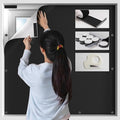 BKSAI 100% Blackout Window Cover, Portable Magnetic Black Out Curtains for Window, Black Out Shades No Drill Cuttable Blackout Blinds for Bedroom, RV, Nursery, Media Room, 158x57 inch