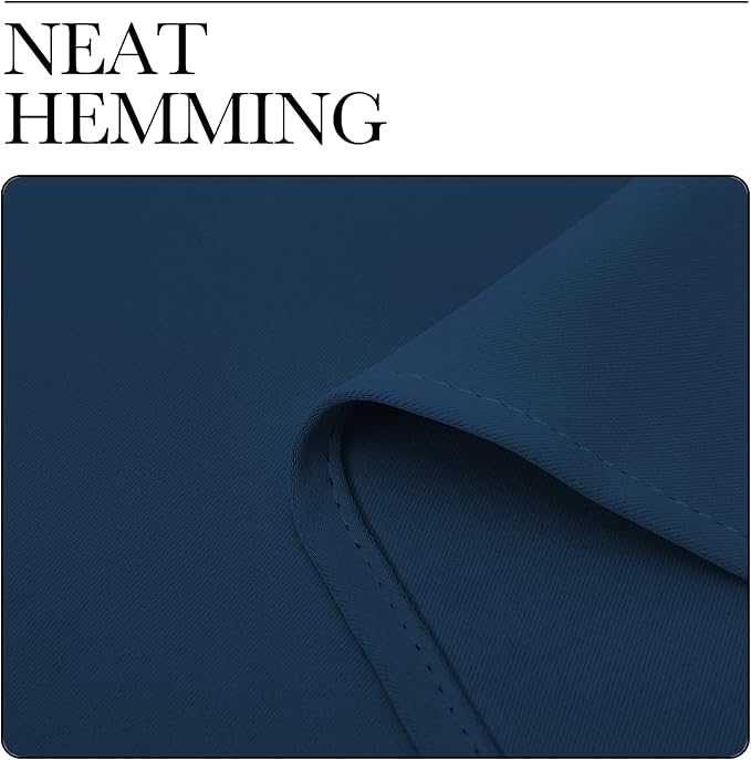 NICETOWN Christmas Burgundy Window Curtains Blackout Drapes, 1 Pair, 70 by 95-inch, Moroccan Blue, Thermal Insulated Solid Grommet Blackout Curtains/Draperies for Laundry Room