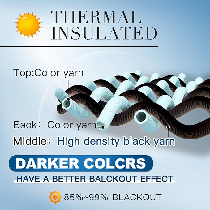 Yakamok Blackout Curtains Room Darkening Thermal Insulated Grommet top Window Curtains for Living Room, 52 x 72Inch, Beige, Set of 2