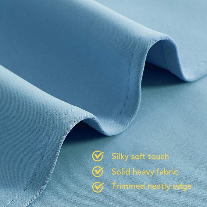 NICETOWN Room Darkening Draperies Window Curtain Panels, Teal Blue, 2 Panels, W60 x L84 -inch, Thermal Insulated Grommet Room Darkening Curtains for Bedroom