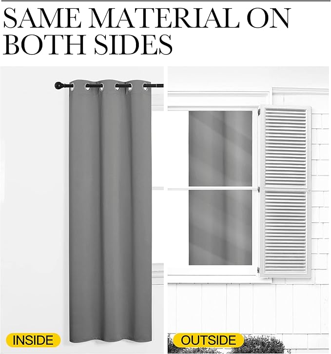 NICETOWN Silver Grey Room Darkening Curtain Panels 102" Long for RV, 55" Width, 2 Panels, Play Room, Studio, Heat Block Out and Keep Warm Drapes Window Treatment Drapes for Doorway Entryway Patio