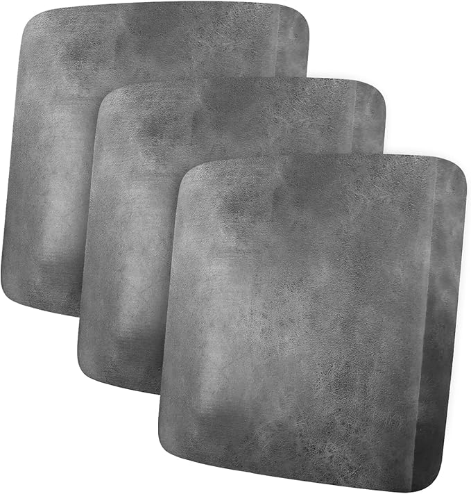 Leather Look Couch Cushion Covers Sofa Seat Slipcovers Sets Couches Furniture Protector for Sectional Armchair Loveseat Pets Kids Stretch Spandex Fabric (3 Cushion XL Sofa, Light Grey)