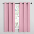 NICETOWN Bedroom Curtain Panels Blackout Draperies, Thermal Insulated Solid Grommet Blackout Curtains/Drapes (Crystal Pink, 1 Pair, 29 by 40-inch)