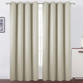 LEMOMO Light Beige Thermal Blackout Curtains/52 x 95 Inch/Set of 2 Panels Room Darkening Curtains