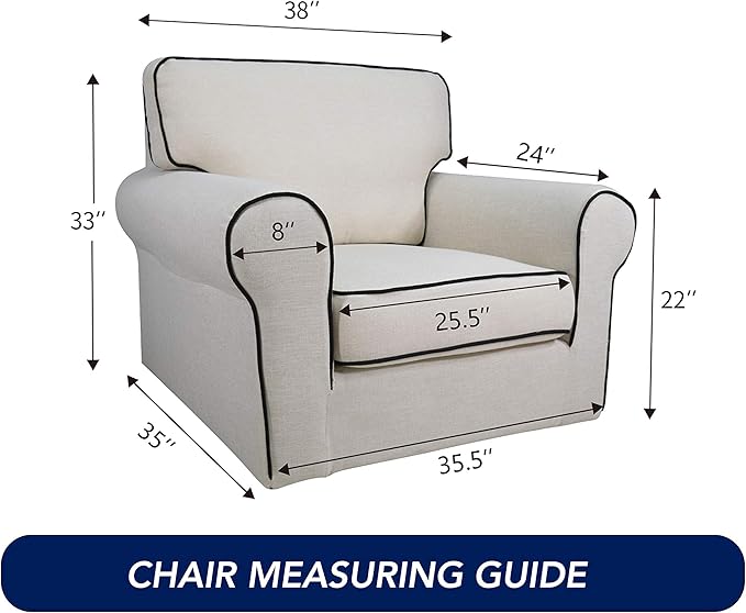 PureFit Super Stretch Chair Sofa Slipcover – Spandex Non Slip Soft Couch Sofa Cover, Washable Furniture Protector with Non Skid Foam and Elastic Bottom for Kids, Pets （Chair, Gray ）