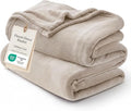 Bedsure GentleSoft Fleece Throw Blanket for Couch Oxford Tan - Lightweight Plush Fuzzy Cozy Soft Blankets and Throws for Sofa, 50x70 inches